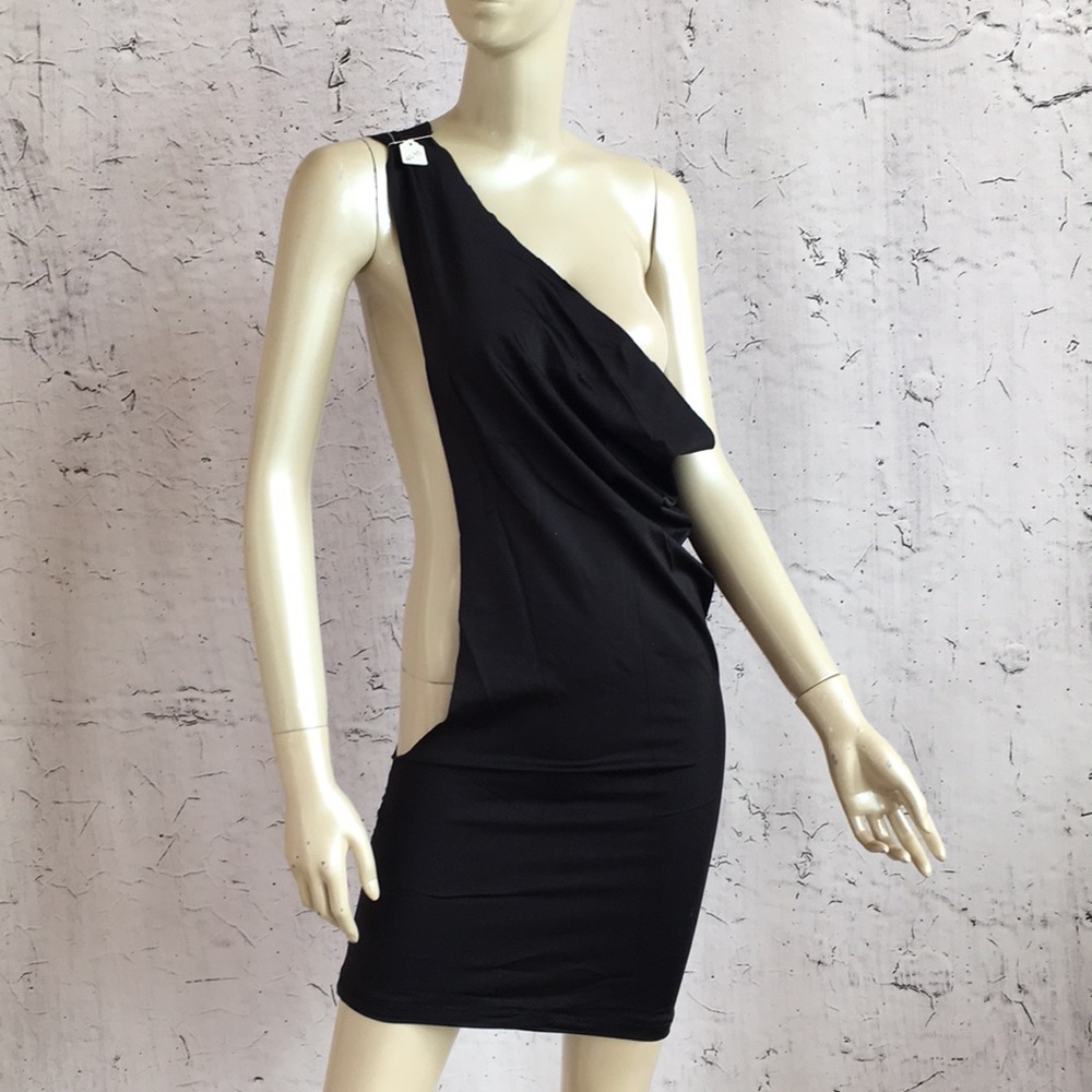HANDMADE BLACK CUT OUT DRESS BOUDOIR LINGERIE